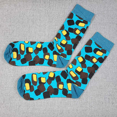 Sponge Candy Socks- Fun socks featuring dark and milk chocolate sponge candy.