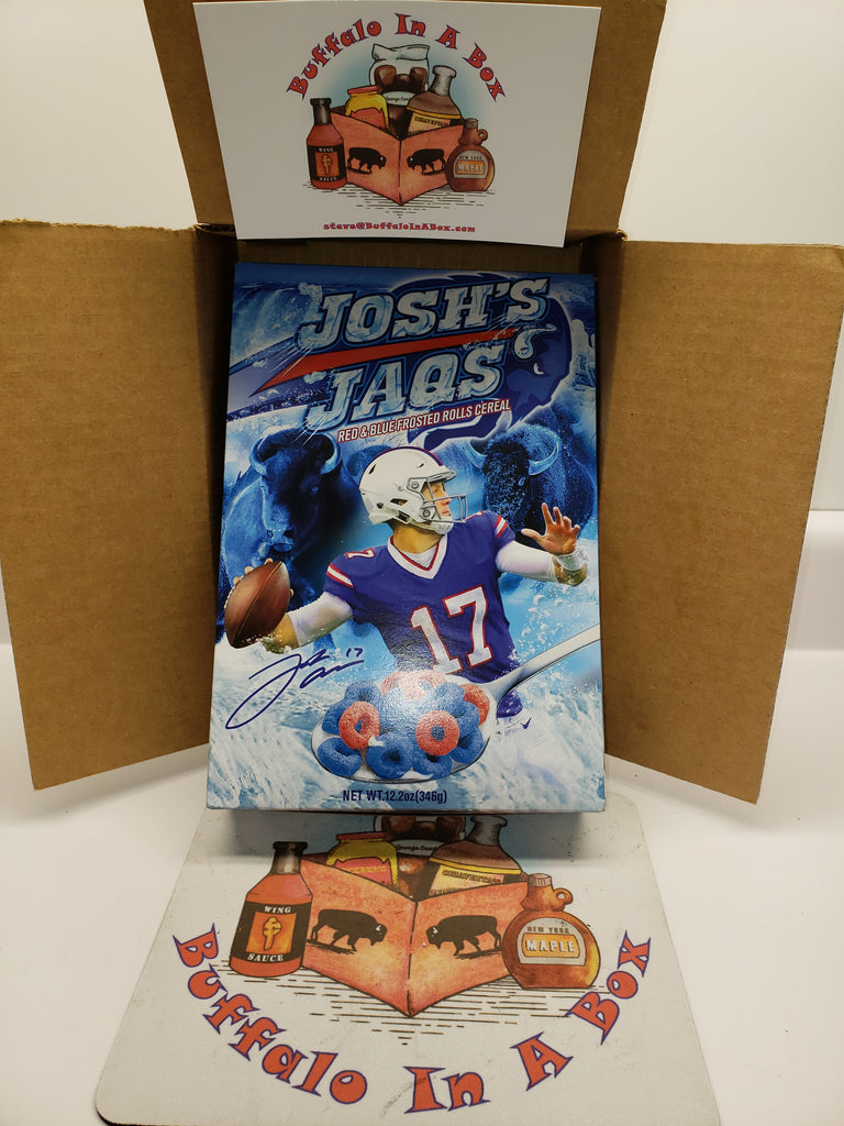 Buffalo Bills Josh Allen cereal, 'Josh's Jaqs,' available at