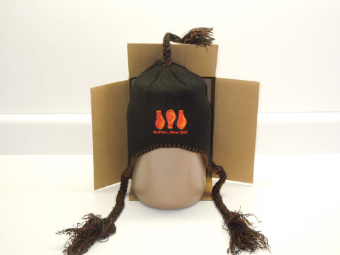 Buffalo Chicken Wing Tassel Hat (Toque) Black